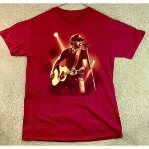 Luke Bryan Thats My Kind Of Night Tour 2014 Mens Red T Shirt Medium CountryMusic